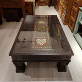 Mughal Hand Painted Solid Wood Coffee Table C30